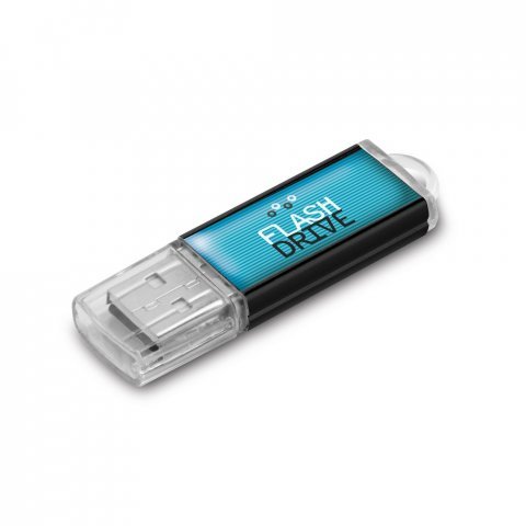 . USB флаш устройство от алуминий до 32GB - 300 - черно