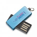 . UDP aluminum flash drive up to 32GB with coloured clip - 304 - Light blue