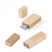 . Pen Drive at&eacute; 32GB em madeira