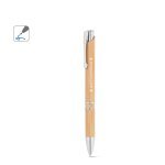 BETA BAMBOO. Бамбукова химикалка с клипс и метални детайли