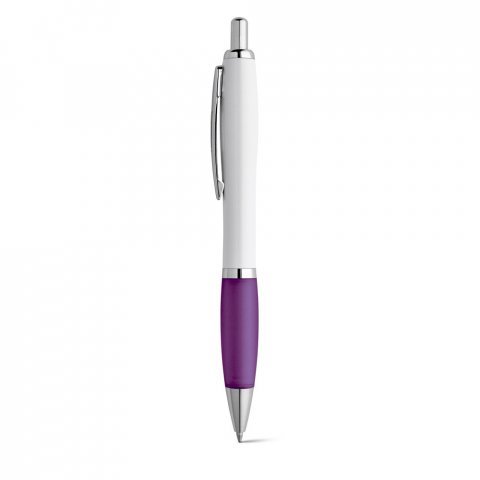 MOVE. Esferogr&aacute;fica em ABS com clipe e apontamentos em metal - Roxo