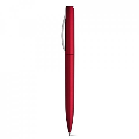AROMA. Kuličkov&eacute; pero ABS s otočn&yacute;m mechanismem - Červen&aacute;