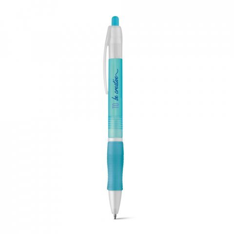 SLIM BK. Неплъзгаща се химикалка от ABS - Светло синьо