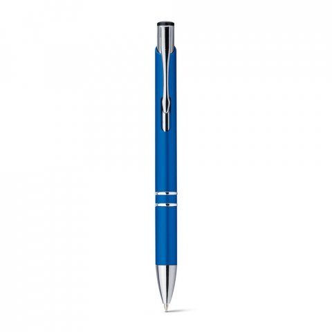 BETA PLASTIC. Kuličkov&eacute; pero z ABS pero s kovovou sponou - Modr&aacute;