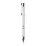 BETA PLASTIC. Kuličkov&eacute; pero z ABS pero s kovovou sponou - B&iacute;l&aacute;