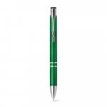 BETA PLASTIC. Kuličkov&eacute; pero z ABS pero s kovovou sponou - Zelen&aacute;