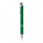 BETA PLASTIC. Kuličkov&eacute; pero z ABS pero s kovovou sponou - Zelen&aacute;