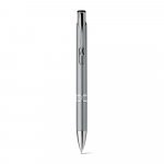 BETA PLASTIC. Kuličkov&eacute; pero z ABS pero s kovovou sponou - Světle &scaron;ed&aacute;