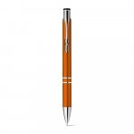BETA PLASTIC. Kuličkov&eacute; pero z ABS pero s kovovou sponou - Oranžov&aacute;