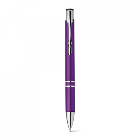 BETA PLASTIC. Kuličkov&eacute; pero z ABS pero s kovovou sponou - Fialov&aacute;