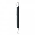 OLAF SOFT. Алуминиева химикалка с гумено покритие - черно