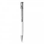 OLAF SOFT. Алуминиева химикалка с гумено покритие - бял