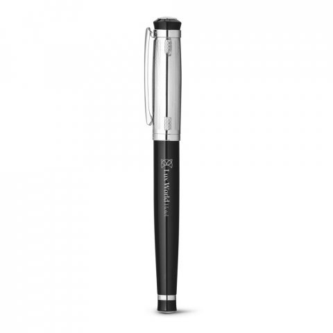 ORLANDO. Sada kovov&eacute;ho kuličkov&eacute;ho pera a rolleru s klipem - Stř&iacute;brn&aacute;