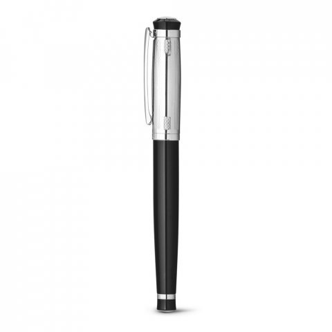 ORLANDO. Sada kovov&eacute;ho kuličkov&eacute;ho pera a rolleru s klipem - Stř&iacute;brn&aacute;