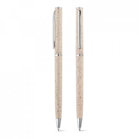 DEVIN. Esferogr&aacute;fica em fibra de palha de trigo e ABS com mecanismo twist