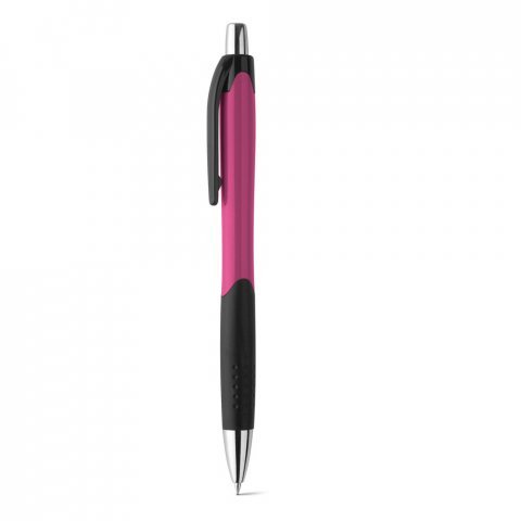 CARIBE. ABS ball pen with non-slip grip - Pink