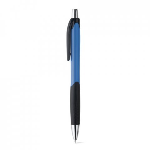 CARIBE. ABS ball pen with non-slip grip - Blue