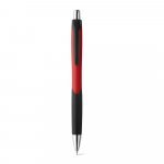CARIBE. ABS ball pen with non-slip grip - Red