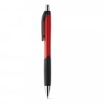 CARIBE. ABS ball pen with non-slip grip - Red