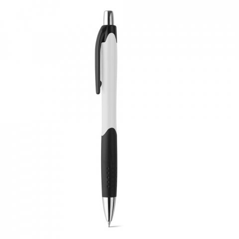 CARIBE. ABS ball pen with non-slip grip - White