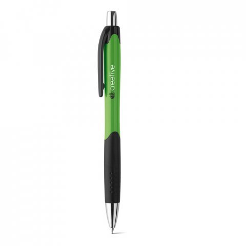 CARIBE. ABS ball pen with non-slip grip - Light green