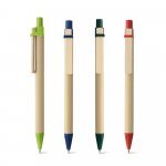 NAIROBI. Esferogr&aacute;fica em papel kraft e clipe em madeira