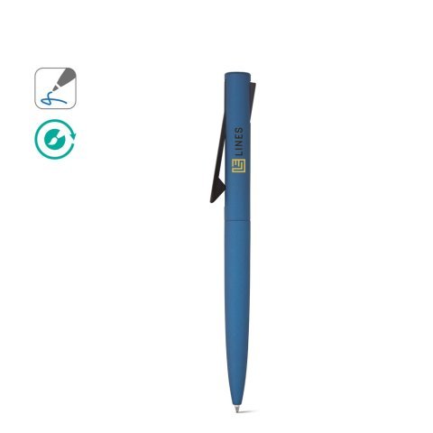 CONVEX. Penna a sfera in alluminio riciclato (100% rAL) e ABS riciclato (100% rABS) con clip