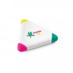 TRIAN. Textmarker aus PP, mit 3 Farben - Wei&szlig;