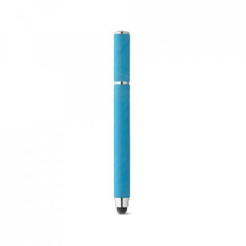 PAPYRUS. Химикалка от крафт хартия и ABS cu v&acirc;rf tactil - Светло синьо