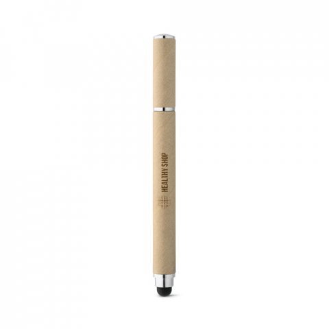 PAPYRUS. Химикалка от крафт хартия и ABS cu v&acirc;rf tactil - естествен