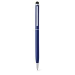 ZOE. kuglepen med aluminium med drejemekanisme og stylus tip - Bl&aring;
