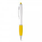 SANS. Kuličkov&eacute; pero s otočn&yacute;m mechanismem a kovov&yacute;m klipem - Žlut&aacute;