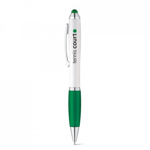 SANS. Kuličkov&eacute; pero s otočn&yacute;m mechanismem a kovov&yacute;m klipem - Zelen&aacute;