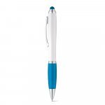 SANS. Kuličkov&eacute; pero s otočn&yacute;m mechanismem a kovov&yacute;m klipem - Světle modr&aacute;