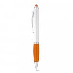 SANS. Kuličkov&eacute; pero s otočn&yacute;m mechanismem a kovov&yacute;m klipem - Oranžov&aacute;