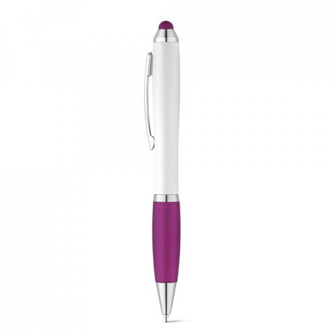 SANS. Kuličkov&eacute; pero s otočn&yacute;m mechanismem a kovov&yacute;m klipem - Fialov&aacute;