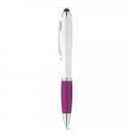 SANS. Kuličkov&eacute; pero s otočn&yacute;m mechanismem a kovov&yacute;m klipem - Fialov&aacute;