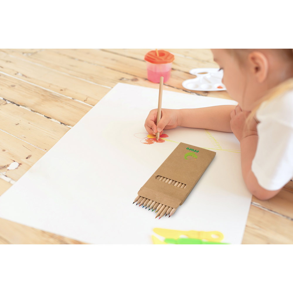 CROCO. Scatola con 12 matite colorate