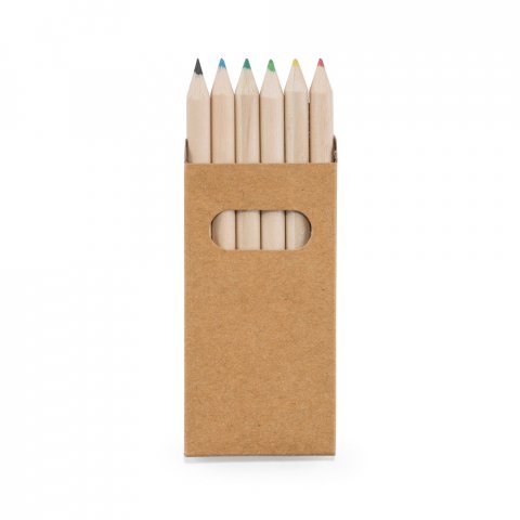 BIRD. Caixa com 6 l&aacute;pis de cor - Natural