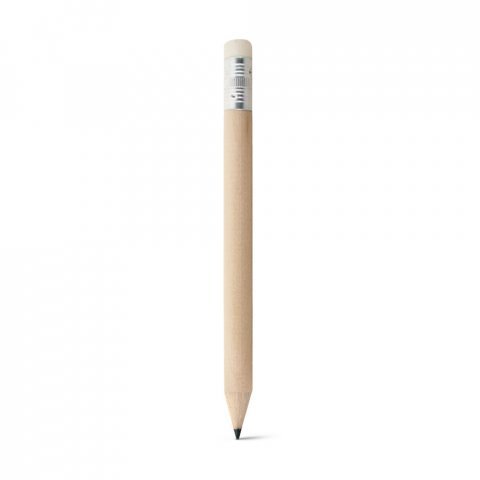 BARTER. Mini l&aacute;pis com borracha e dureza HB - Natural claro