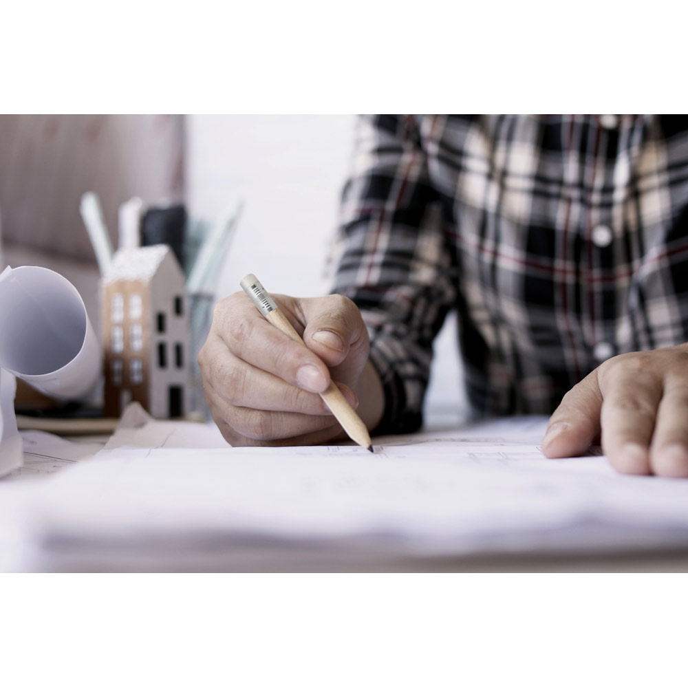 BARTER. Mini matita con gomma di durezza HB