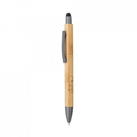 ZOLA. Esferogr&aacute;fica em bambu com acabamento em mate - Gun metal