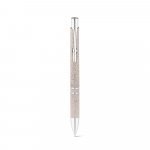 BETA WHEAT. Esferogr&aacute;fica em fibra de palha e ABS com clipe - Natural claro