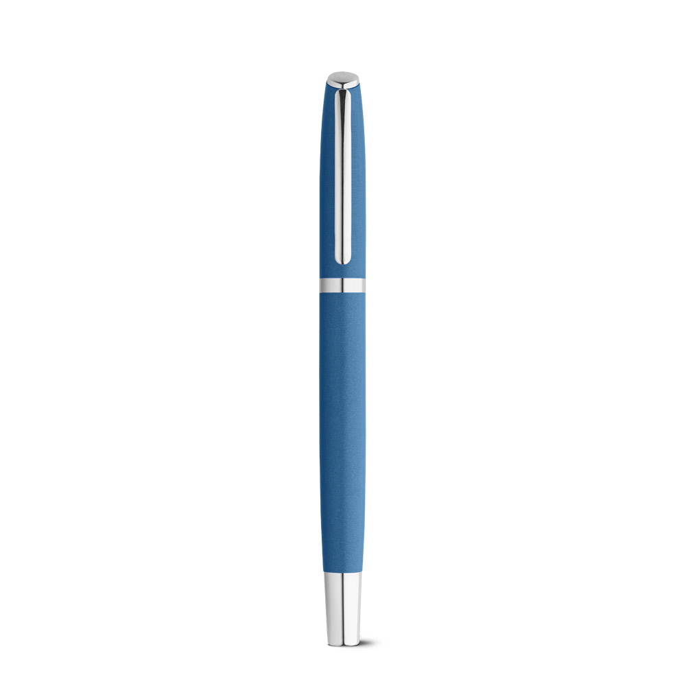 RE-LANDO-SET. Set penna roller e penna a sfera con corpo in alluminio riciclato (100% rAL)