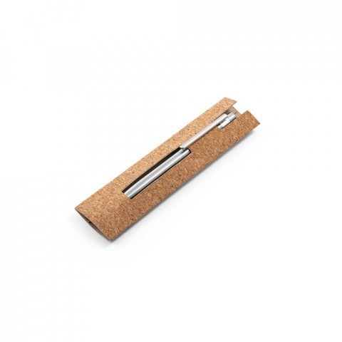 ALEXA. Hemijska olovka sa telom od nerđajućeg čelika (53% rSS) i &scaron;tipaljkom - Satensko srebrna