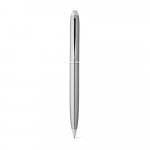 CHRIS. Kemijska olovka s tijelom od nehrđajućeg čelika (53% rSS) s kopčom - Satin silver