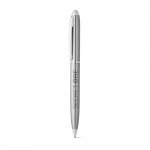 CHRIS. Kemijska olovka s tijelom od nehrđajućeg čelika (53% rSS) s kopčom - Satin silver
