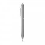 CHRIS. Kemijska olovka s tijelom od nehrđajućeg čelika (53% rSS) s kopčom - Satin silver