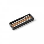 ELLA. Roller and ballpoint pen set with stainless steel body (53% rSS) with clip - Satin silver