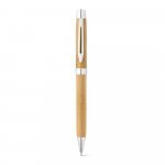 BAHIA II. Бамбукова химикалка с клипс и механизъм за завъртане - естествен